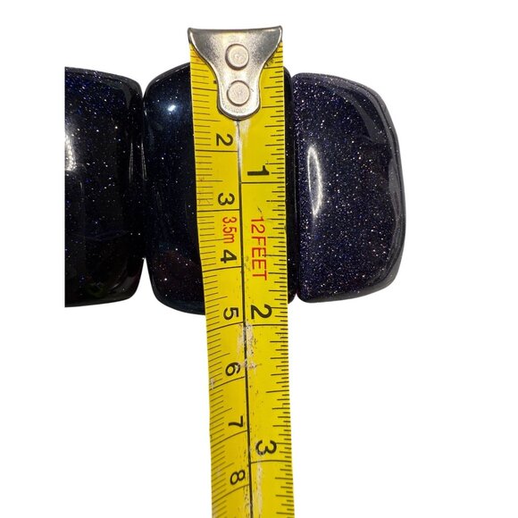 Lola Rose Blue Goldstone Stretch Bracelet With Chunky Sparkling Beads For Women - Picture 4 of 8